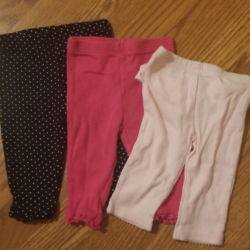 Bundle 3 NB Girl's Carter's pants